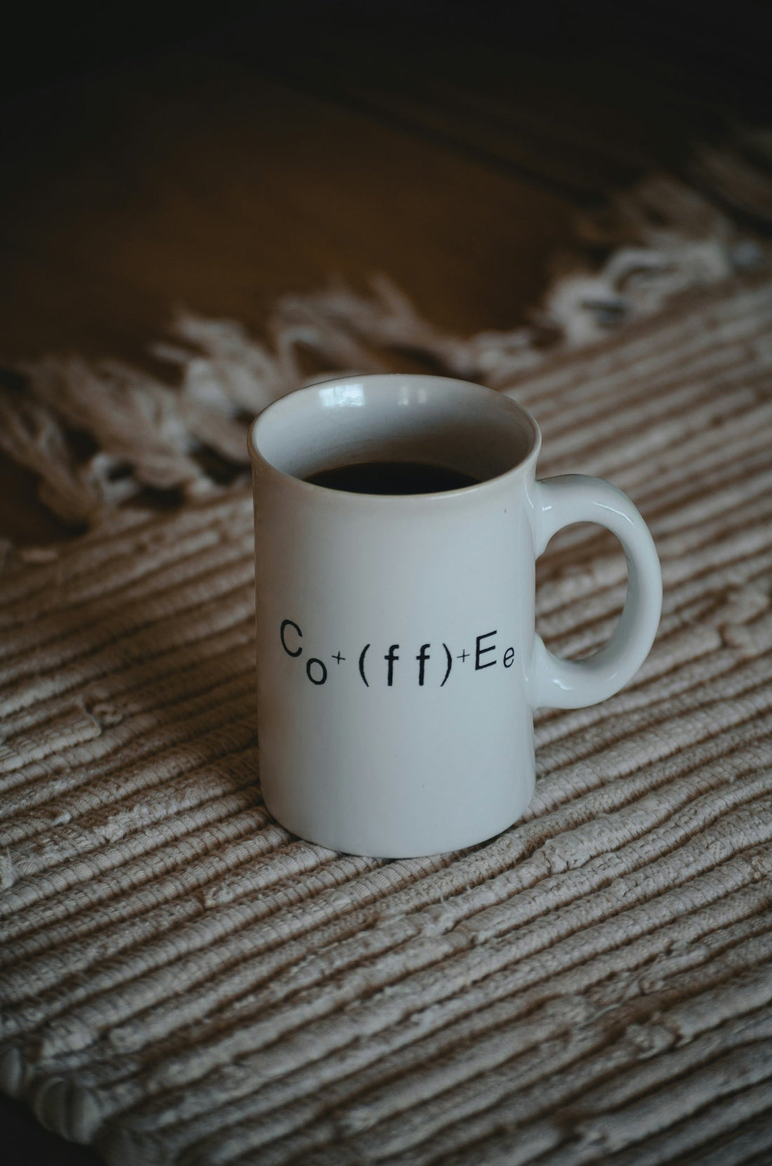 coffee mug with chemical symbols