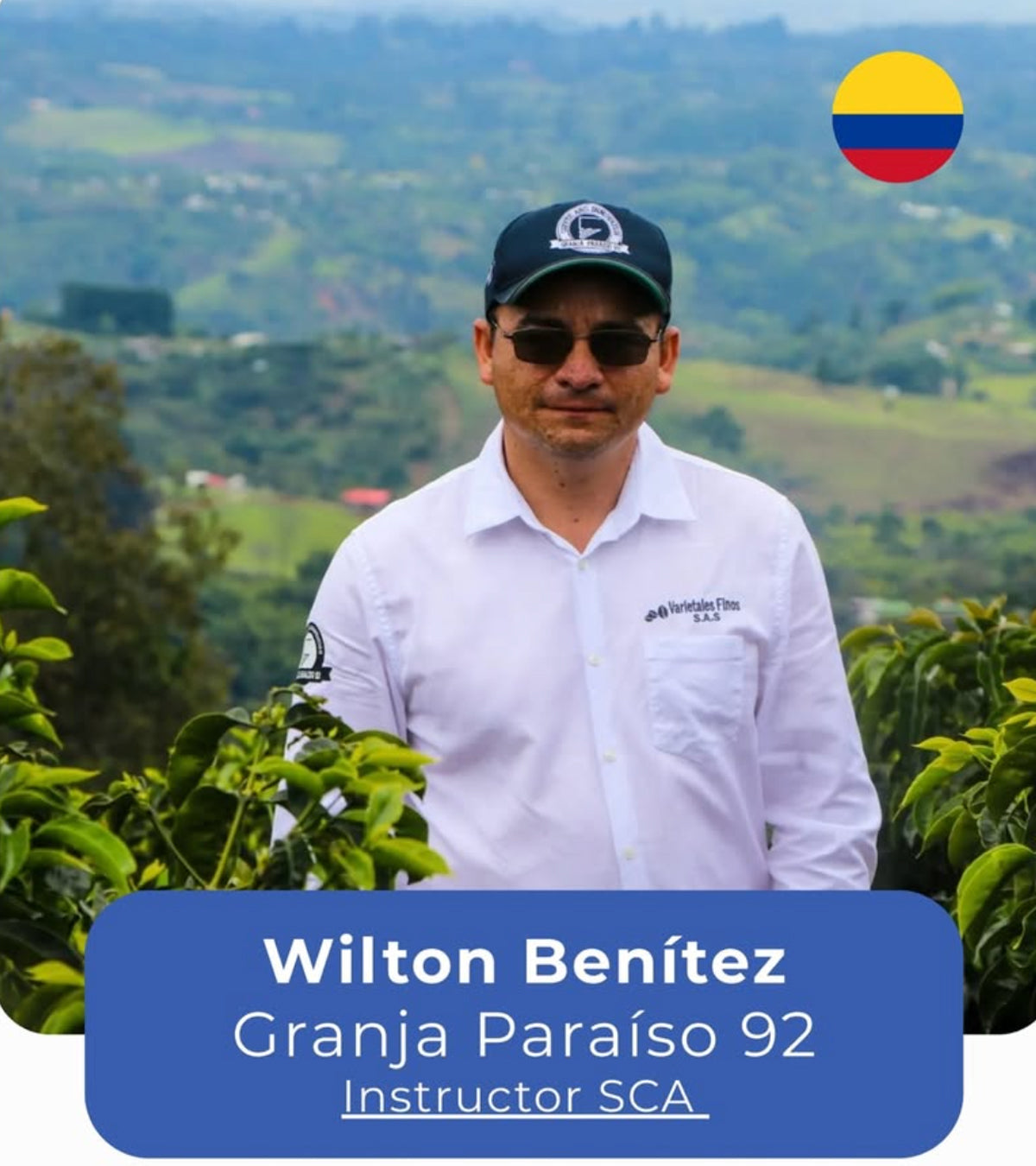 Wilton Benitez in a coffee field