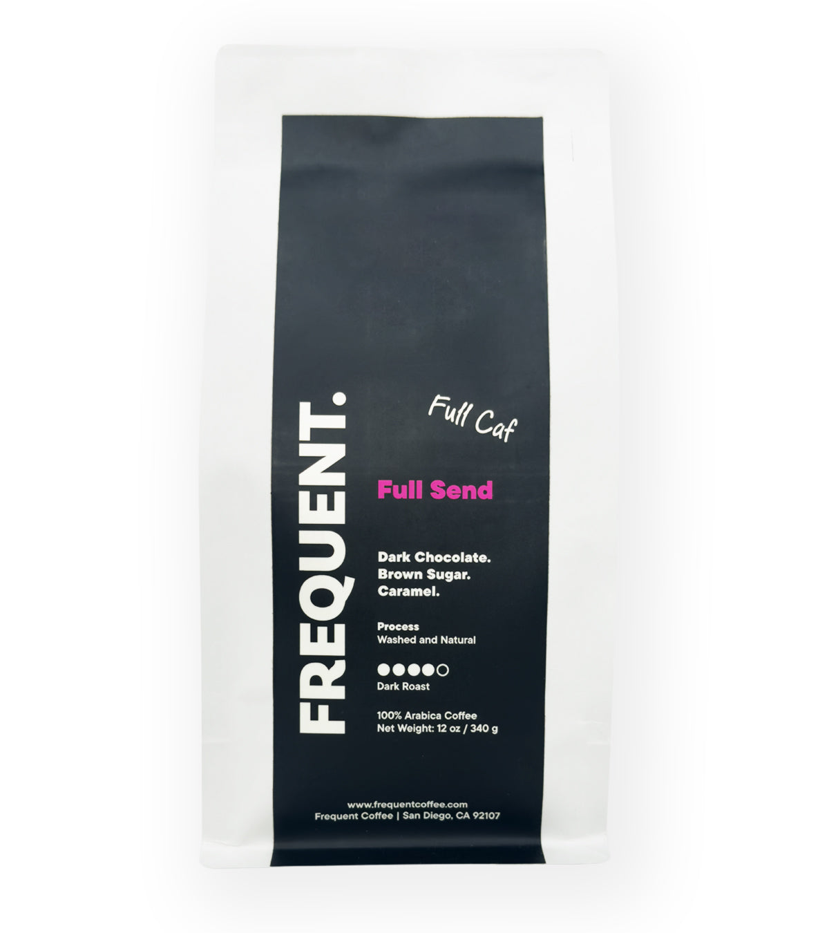 full send dark roast coffee from Frequent Coffee