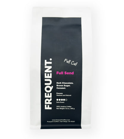 full send dark roast coffee from Frequent Coffee